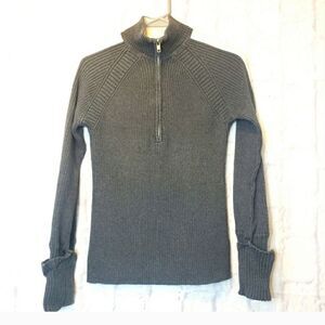 CALVIN KLEIN JEANS Ribbed Quarter-zip Sweater Medium